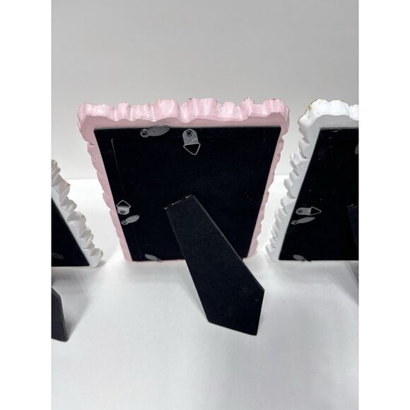 Frames 3pc Pink & White 3D Flower Floral Photo Frames 4x6" Decorative Set *Read* - Picture 14 of 16